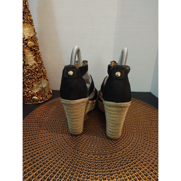 Michael Kors Berkley Wedge Sandals Size 8 - Picture 4 of 6